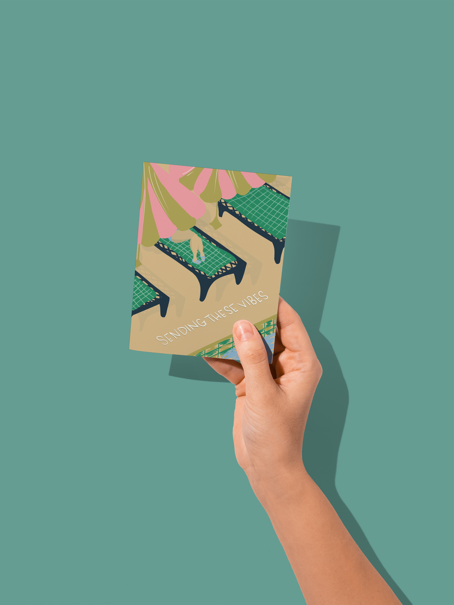 Poolside Postcards – 5-Pack Premium Illustrated Greeting Cards